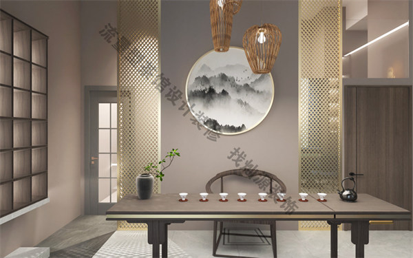 Loft格局南寧中式茶館設(shè)計(jì)裝修案例