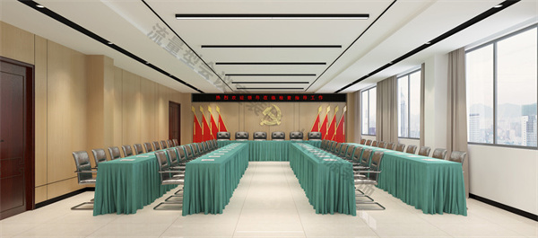 中建西部南寧會議室餐廳設(shè)計裝修案例-燦源裝飾